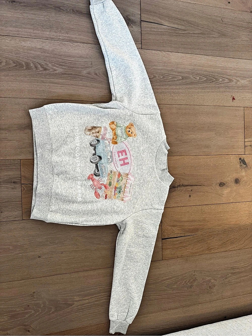 Parke x Stoney Clover Lane Graphic Sweatshirt Gray